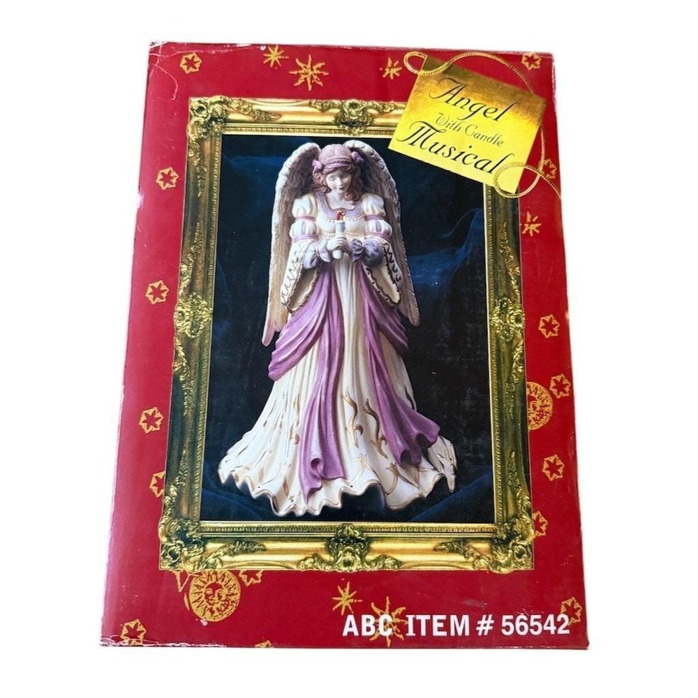 ABC Distributing Angel Candle Wind-Up Musical Figurine 11in w/ Box vintage READ